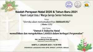 Bangunan gereja ini diresmikan pada tahun 1901. Ibadah Perayaan Natal 2020 Tahun Baru 2021 Kaum Lanjut Usia Warga Gereja Senior Indonesia Youtube