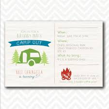 Camp Out Birthday Invitation By Annecaringella On Etsy 15 00 Birthday Invitations Boy Birthday Invitations
