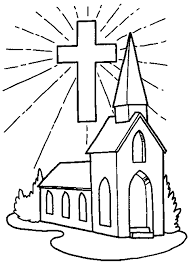 Christian cross and church coloring pages. Printable Church Coloring Pages Coloring Home