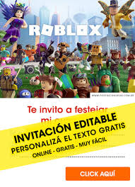 Descarga gratuita de roblox 2.439.407706. 6 Invitaciones De Roblox Gratis Free Para Editar Personalizar E Imprimir Invitaciones Editables Gratis