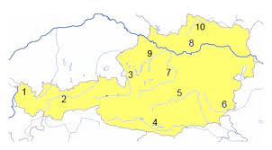 Österreich ist in neun bundesländer unterteilt es umfasst burgenland, kärnten, niederösterreich österreich, salzburg, steiermark, tirol, ober österreich und wien vorarlberg. Geographie Osterreich Flusse Uberblick