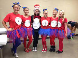 Diy Costume Cat In The Hat And Things For Character Day I M Cat In The Hat Halloween Costumes For Work Cute Group Halloween Costumes Group Halloween Costumes