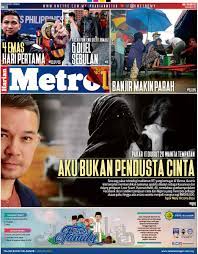 Suguhan berita dan peristiwa terhangat dari indonesia dan mancanegara. Harian Metro On Twitter Dapatkan Harian Metro Edisi 2 Disember Hari Ini
