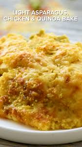 Light Asparagus Chicken Quinoa Bake Video French Dessert Recipes Sweet Potato Recipes Baked Healthy Baking