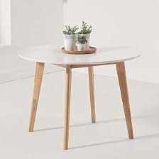 Once the base and legs were built, it was time for the top. Citala Round Wooden Dining Table In Oak And White Furniture In Fashion In 2020 Round Wooden Dining Table Wooden Dining Tables Round Dining Table