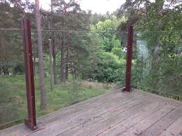 Glass Fence From Glass Table Tops Ikea Hackers Glass Fence Fence Design Glass Top Table