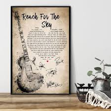 Social Distortion Reach For The Sky Heart Lyrics Signatures Poster