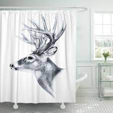 Maybe you would like to learn more about one of these? Rusa Besar Putih Ekor Kepala Rusa Tanduk Piala Sketsa Buck Hewan Klip Gambar Shower Tirai Tahan Air Kain Poliester 72x72 Shower Tirai Aliexpress