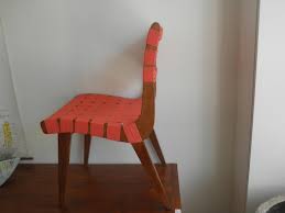 4 Douglas Snelling Webbed Dining Chairs Red Rider