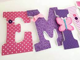 Baby Nursery Wall Letters Pink And Purple Butterfly Etsy In 2021 Wall Letters Nursery Diy Nursery Butterfly Decorations