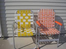Two Vintage Alumnum Tube Frame Webbed Folding Lawn Chairs Lawn Chairs Chair Vintage Camping
