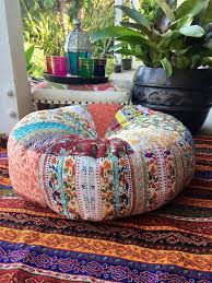 Unfilled Medium Moroccan Style Floor Cushion Cover Made In Australia Ottoman Meditation Cushion Pouffe Floor Pillows Floor Cushions Meditation Room Decor