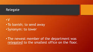 English synonyms search synonyms relegation. Acrimonious Sinister Ppt Download