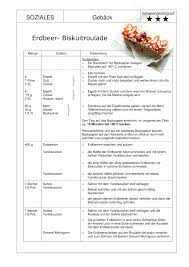 erdbeer biskuitroulade unterrichtsmaterial im fach hauswirtschaft biskuitroulade hauswirtschaft rezeptbuch