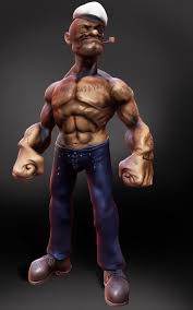 Here is popeye to flex on you!! Popeye 3d On Behance Popeye Buddha Statue Inspiration