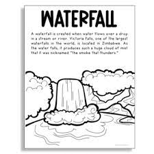 236 x 325 file type: Waterfall Biomes And Landforms Coloring Page For Craft Projects And Activities