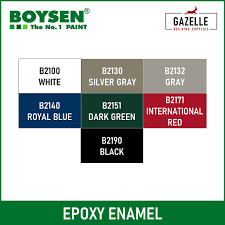 We did not find results for: Boysen Epoxy Enamel 4l W Curing Agent 7 Colors White Silver Gray Blue Green Red Black Shopee Philippines