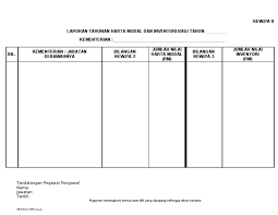 Modul senarai kew.pa untuk sistem pengurusan aset yang mengikut pekeliling perbendaharaan bilangan 5 tahun 2007 (tatacara pengurusan alih kerjaan) untuk. Kew Pa 8 Laporan Tahunan Harta Modal Inventori