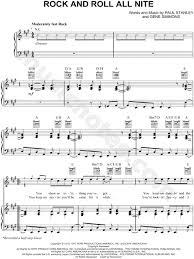 The band would later dedicate do you love me to kobe bryant and the 2020 calabasas helicopter crash victims during the los angeles show at the staples center on march 4, 2020. Kiss Rock And Roll All Nite Sheet Music In A Major Transposable Download Print Sku Mn0074598
