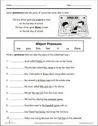Second Grade Pronoun Worksheets Pronoun Worksheets Object Pronouns Speech And Language