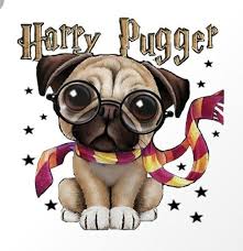 Harry Pugger Society6 Dog Print Art Pug Wallpaper Cute Animal Drawings