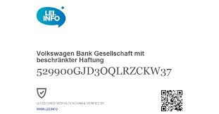 We've helped drivers to reach their destination sooner to own and experience the pure enjoyment that comes from driving a brand new vehicle. Lei And Swift Code Of Volkswagen Bank Gesellschaft Mit Beschrankter Haftung Germany Lei Info