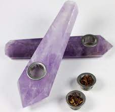 Align those chakras & light that bowl! 1pcs Natural Amethyst Purple Crystal Smoking Pipe For Gifts Online Shopping Store