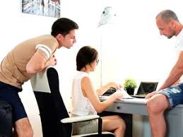 Secretary with glasses in lingerie dped at the office. Dp Secretary Porn Videos At Xecce Com
