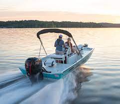 Power trim at console and bow. 2021 Aluminum Center Console Bay Boats Lowe Boats