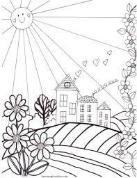 Select from 35450 printable crafts of cartoons, nature, animals, bible and many more. Free Hand Drawn Landscape Coloring Pages Teaching Our Kids