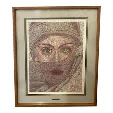 Early 20th Century Portrait of a Nun Praying the Rosary Oil Painting