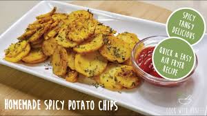 Shingle the potatoes in the bottom of the basket; How To Make Homemade Spicy Potato Chips Air Fryer Recipe Youtube
