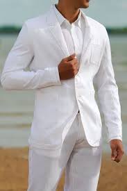 Men 39 S Custom White Linen Suit Beach Weddings Grooms Beach Custom Grooms Linen Mens White Linen Suit Linen Suits For Men Beach Wedding Groom Attire