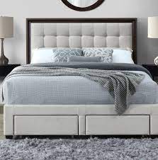 Abril Queen Tufted Low Profile Storage Standard Bed Bed Headboard Design Bed Design Bedroom Bed Design