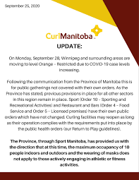 Daily updates for weather, traffic, news, and entertainment. Assiniboine Memorial Curling Club Winnipeg And Area Covid Level Orange Update Mandatory Mask Update