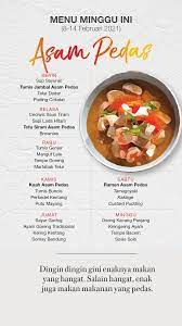 Daftar Menu Mingguan Asam Pedas Pinterest