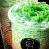 1 cawan gula 1 cawan tepung beras 4 cawan air pewarna hijau daun pandan. 1