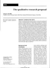 We have discussed several elements of research papers through examples. The Qualitative Research Proposal Qualitative Research Theory