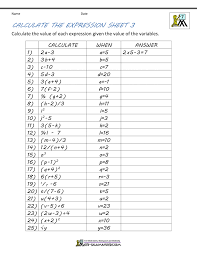 If you want the answers, either bookmark the worksheet or print the answers straight away. Basic Algebra Worksheets