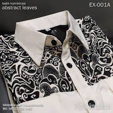Batik Kombinasi Seragam Batik Batik Hitam Putih Kemeja Batik Kantor Eksklusif Baju Batik Elegan Bisa Dibuat Semua Ukuran Bisa Dibuat B Kemeja Hitam Wanita