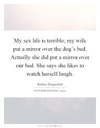 My Sex Life Is Terrible My Wife Put A Mirror Over The Dog S Picture Quotes