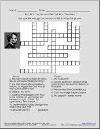 A 22 question printable the civil war crossword with answer key. Abraham Lincoln Crossword Puzzle Civil War Worksheets History Crosswords Abcteach