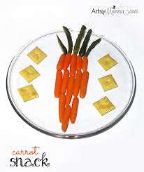 There's probably a carrot in every vegetable drawer in the uk, so why not enjoy them a bit more imaginatively? Healthy Easter Snack For Kids Using Carrots Artsy Momma