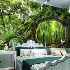 Green Virgin Forest Tree Wallpaper Mural Photo Wallpaper Bedroom Tree Wallpaper Mural Wallpaper Bedroom