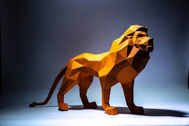 Lion Model 2 Lion King Lion Origami Lion Papercraft Lion Low Poly Lion Decor Papercraft Diy Trophy Papermodel Sculpture Fondos De Pantalla Animales Escultura De Piedra Decoracion De Jardin Diy