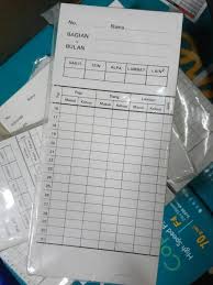 Apalagi seorang guru yang setiap hari mengabsen siswanya di kelas. Kertas Kartu Mesin Absen Absensi Ceklok Manual Lazada Indonesia