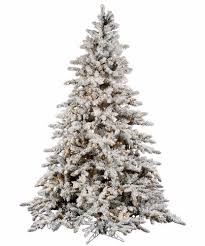 9 Ft Pre Lit Christmas Tree Flocked White On Green Holiday 1200 Clear Lights Unlit Christmas Trees Flocked Artificial Christmas Trees Flocked Christmas Trees