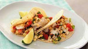 There are many types of tacos. Video Grilled Lime Fish Tacos With Corn Salsa Martha Stewart