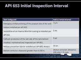 Current editions of main standards: Ppt Api 653 Tank Inspection Intervals Powerpoint Presentation Free Download Id 1538223