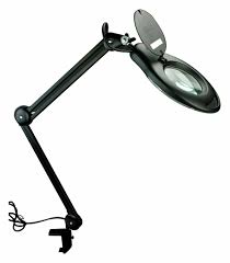 Lumapro Round Magnifier Light Led 16 In Arm Length 2 25x 678 Lm Lumens Black 32pe53 32pe53 Grainger